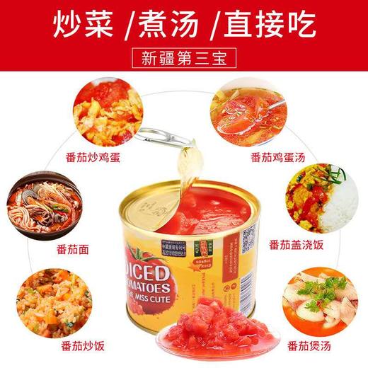 【24年新货】新疆冠农番茄丁210g 零添加 新鲜去皮 西红柿 番茄 商品图1