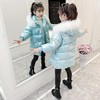 HC-D30-8儿童棉衣女2020冬季新款女童粉色亮面冬装网红棉服外套中长款棉袄 商品缩略图0