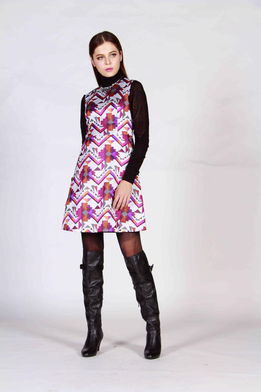 【伯妮斯茵】176S065--玫红连衣裙 商品图1