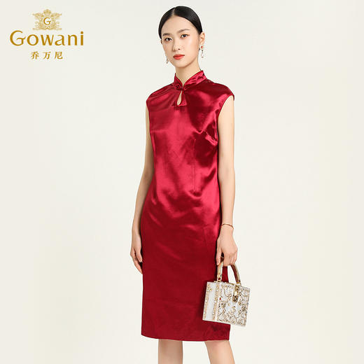 乔万尼重磅蕾丝缎面两件套小礼服红色喜庆气质宴会连衣裙EN1G907 商品图3