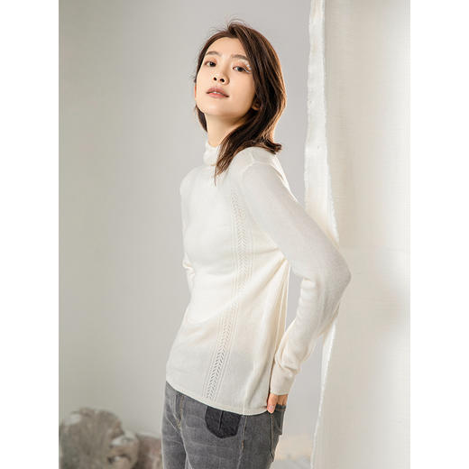 famecoco范可儿针织衫秋冬高领毛衣F208DB028 商品图3