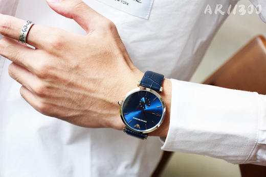 原单阿玛尼ARMANI石英男表 AR11300
表壳：精钢
表镜：矿物质强化玻璃
表带：真皮 商品图8