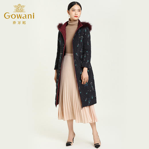 乔万尼时尚长款温暖两面穿羽绒服EB4T138 商品图3