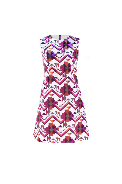 【伯妮斯茵】176S065--玫红连衣裙 商品图2