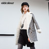 oldcolour冬季新品绵羊毛中长款毛呢外套女L43152339 商品缩略图3