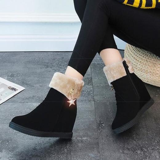 QW-661秋冬季新款内增高棉鞋网红加绒雪地靴 商品图2