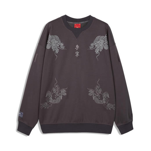 中国李宁x故宫宝蕴楼联名款男女印花时尚套头卫衣awdq929