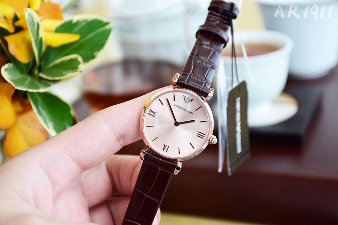 原单阿玛尼armani女表ar1911机芯原装石英机芯表壳精钢表镜矿物质强化