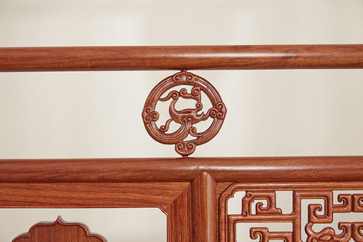 红桥红  家具严选  缅甸花梨（大果紫檀）  【185清式螭龙衣帽架】 商品图5