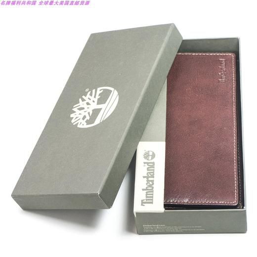 【国内现货】TIMBERLAND添柏岚男款礼盒装长款两折棕色真皮钱包JPY带授权招加盟代理 商品图0