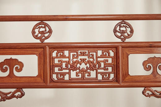 红桥红  家具严选  缅甸花梨（大果紫檀）  【185清式螭龙衣帽架】 商品图4