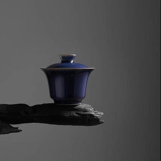 学古霁蓝马蹄盖碗（单只） 商品图0