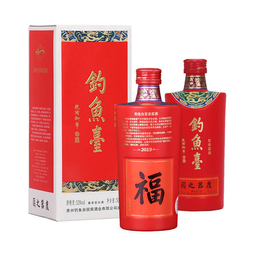 钓鱼台 景泰蓝福吉寿囍系列 53度 酱香型白酒 500ml/瓶 商品图1