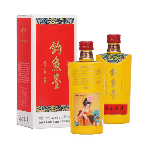 钓鱼台 景泰蓝四大美女系列 53度  酱香型白酒 500ml/瓶 商品图1