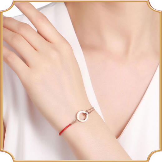 轻奢罗马数字红绳女钻石手镯时光流转钻石手链 商品图2
