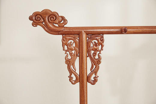 红桥红  家具严选  缅甸花梨（大果紫檀）  【185清式螭龙衣帽架】 商品图2