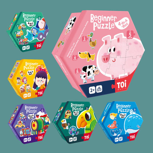 【专为低龄宝宝设计，从易到难，阶梯启蒙】TOI图益大块白卡成长拼图儿童早教启蒙益智玩具幼儿园宝宝2-3-4岁男孩女孩拼板玩具 商品图5