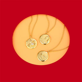 【采购专享】宫里的世界 海错图硬币款项链 32.5CM 