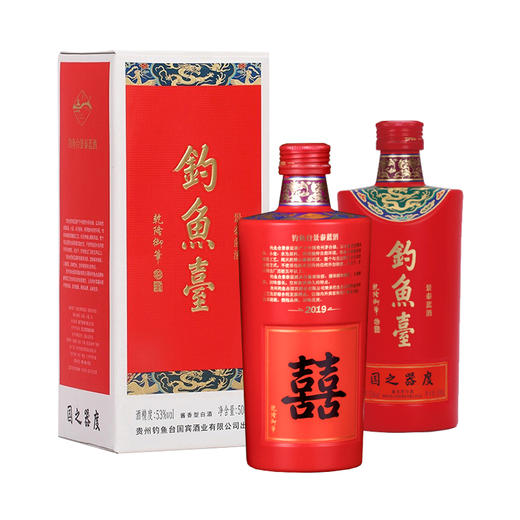 钓鱼台 景泰蓝福吉寿囍系列 53度 酱香型白酒 500ml/瓶 商品图4