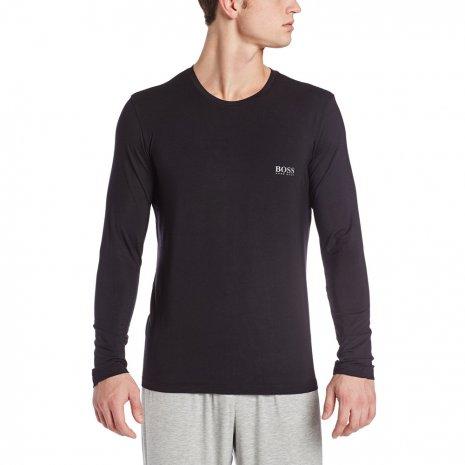 【国内现货】Hugo Boss男士莫代尔黑色 灰色圆领长袖T恤 50188508JPY带授权招加盟代理 商品图0