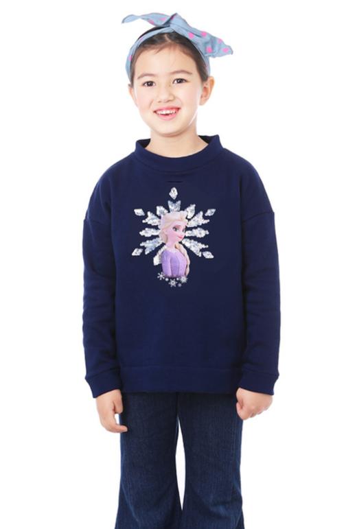 Disney迪士尼Frozen kids' Long Sleeve Crew Tee儿童长袖圆领T恤JPY带授权招加盟代理 商品图1