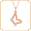18K玫瑰金钻石蝴蝶吊坠项链送闺蜜女友新品 商品缩略图0