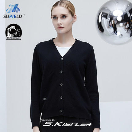 Supield素湃黑科技蓝奇热宇航气凝胶针织衫秋季新款女羊毛衫P320 商品图0