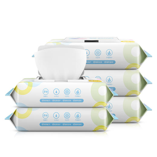 【品牌直发】植护婴儿湿巾纸巾大包装80片*5包宝宝新生婴幼儿童手口专用 商品图1