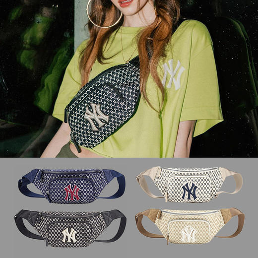 腰包mlb腰包洋基队ny系列老花腰包斜挎包