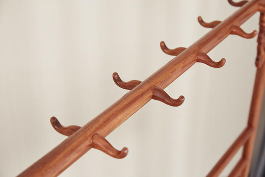 红桥红  家具严选  缅甸花梨（大果紫檀）  【185清式螭龙衣帽架】 商品图3