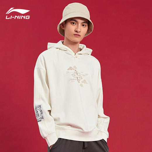 中国李宁卫衣男士女士情侣款故宫宝蕴楼连帽秋季京剧脸谱樱花awdqa67