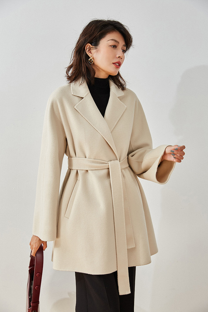 sh13033经典休闲羊绒百搭a字型羊毛大衣外套