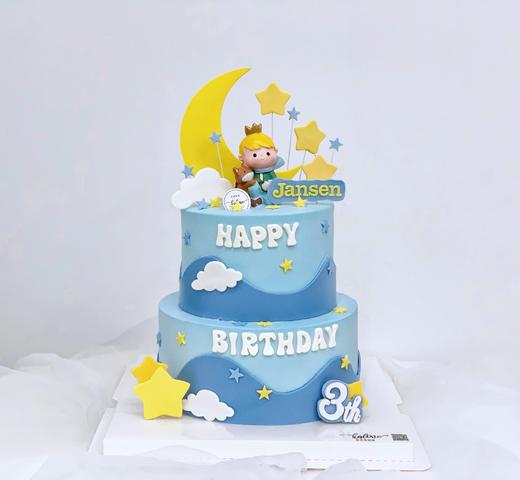 蓝色星星小王子蛋糕 商品图0