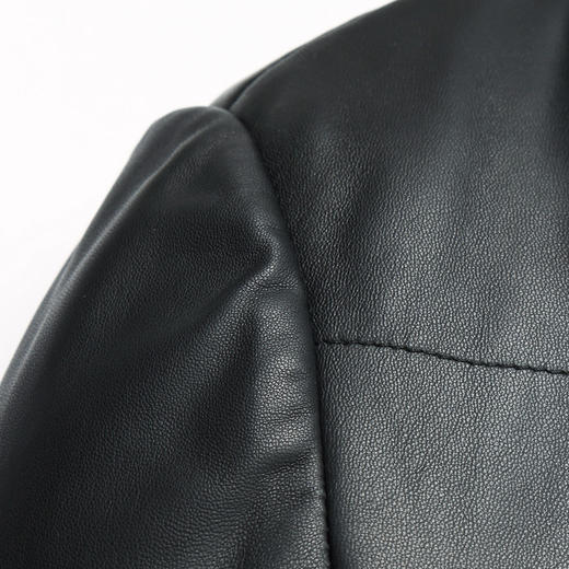 【真皮】大依优型白鸭绒大码皮衣中长款加肥加大外套大号皮夹克男皮草 商品图1