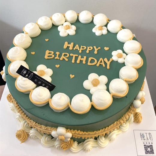 墨绿复古手绘#追求独特风格必备的一款网红蛋糕（蛋糕需提前6小时下单，不接急单）【页面往下拉，有尺寸和口味选择】 商品图2