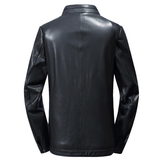 【真皮】大依优型绵羊皮大码皮衣加肥加大立领外套大号休闲皮夹克皮草 商品图4