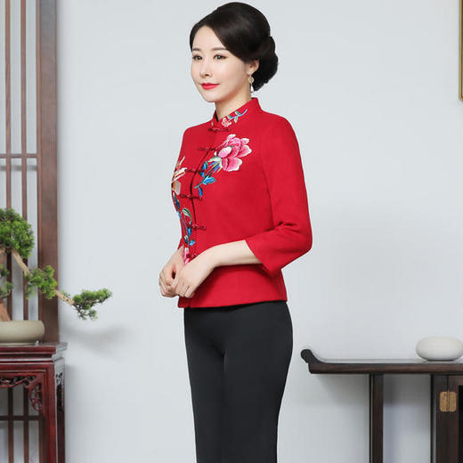 LYR-2139中式时尚改良刺绣唐装礼服套装 商品图2