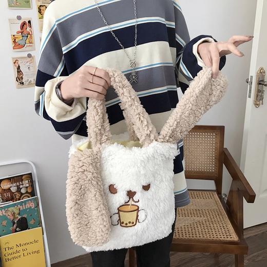 【软萌大耳朵小包】耶语斜挎包新款长耳朵毛绒 百搭包包手提小包 商品图2
