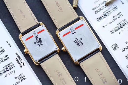 卡地亚TANK坦克系列 黄金壳 女士腕表 复古扣 采用美洲鳄鱼皮表带 搭载瑞士朗达石英机芯 商品图4