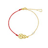 【采购专享】大吉葫芦珍珠红绳手链 （铜镀金） 商品缩略图0