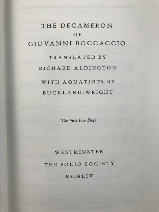 薄伽丘《十日谈》（全2卷） 巴克兰·赖特20幅插图 精装16开带书匣 商品图3