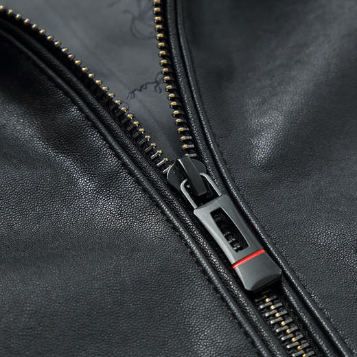 【真皮】大依优型绵羊皮大码皮衣加肥加大立领外套大号休闲皮夹克皮草 商品图3