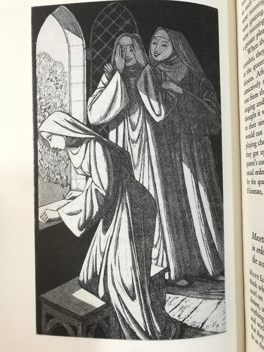 薄伽丘《十日谈》(全2卷)02巴克兰·赖特20幅插图 精装16开带书匣