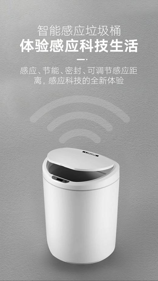 8F  LIKUAI利快感应垃圾桶10升 商品图1