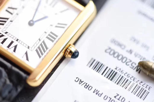 卡地亚TANK坦克系列 黄金壳 女士腕表 复古扣 采用美洲鳄鱼皮表带 搭载瑞士朗达石英机芯 商品图3