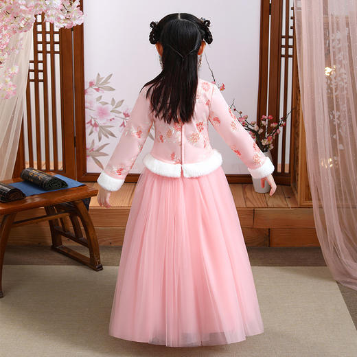 YZF-儿童汉服女超仙中国风古装女童长袖民国小女孩旗袍唐装 商品图3