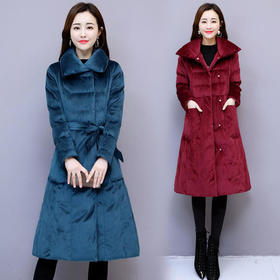 WZNH-MYYS1871冬新款时尚加厚修身中长款保暖棉服