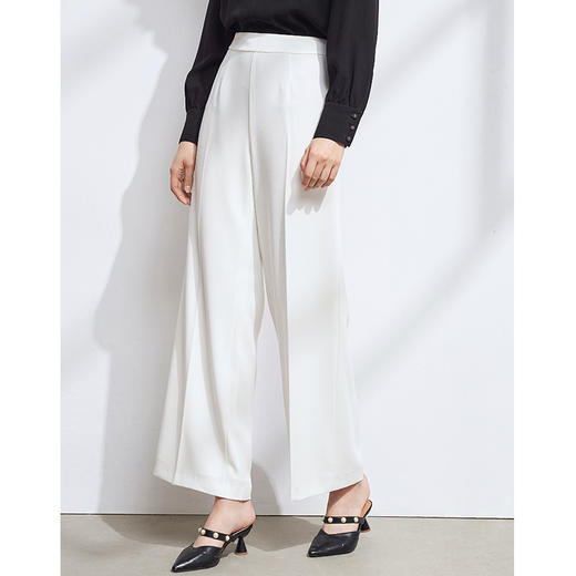 EITIE爱特爱冬季新款通勤职业气质百搭显瘦高腰阔腿裤长裤女6305005 商品图3