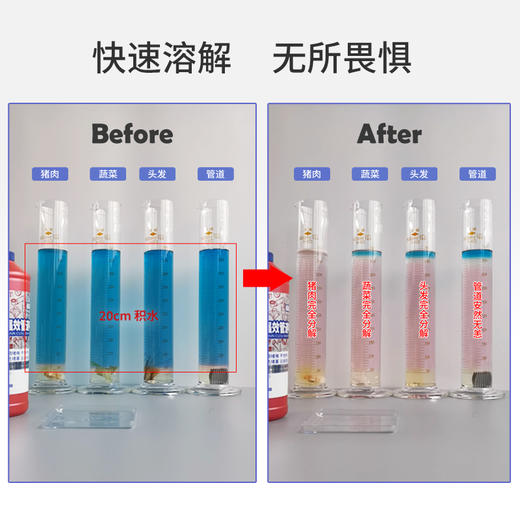 【快速溶解 直达堵塞】每渍每克管道疏通啫喱 除异味 不伤管道 分解管壁粘液 防止再次堵塞 商品图2