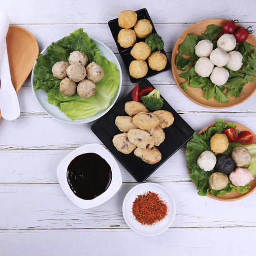 味尊鲜精品火锅丸子组合套餐8盒装包邮